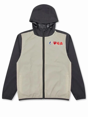 Pub DurableShell Unisex K-Way Double Colours Cagoule - Beige/Black