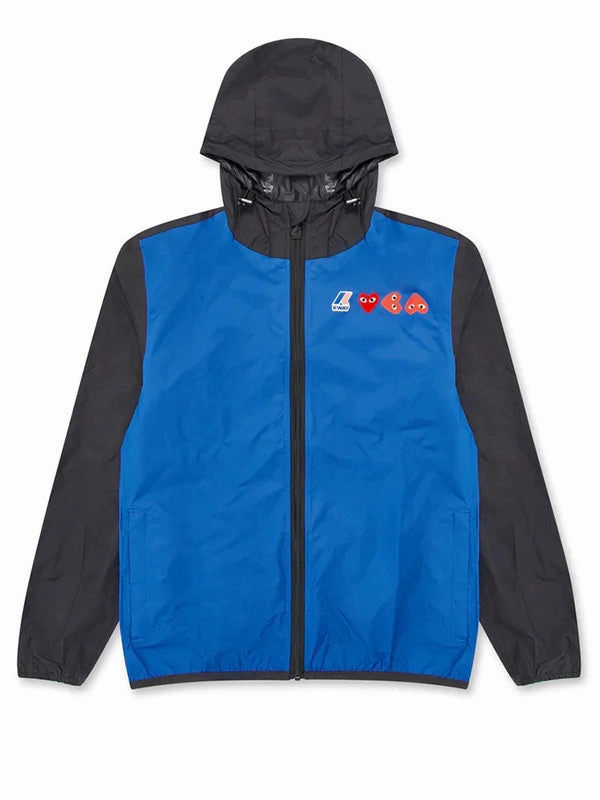 Insulated Interior HemLock Adjustment System Unisex K-Way Double Colours Cagoule - Blue/Black