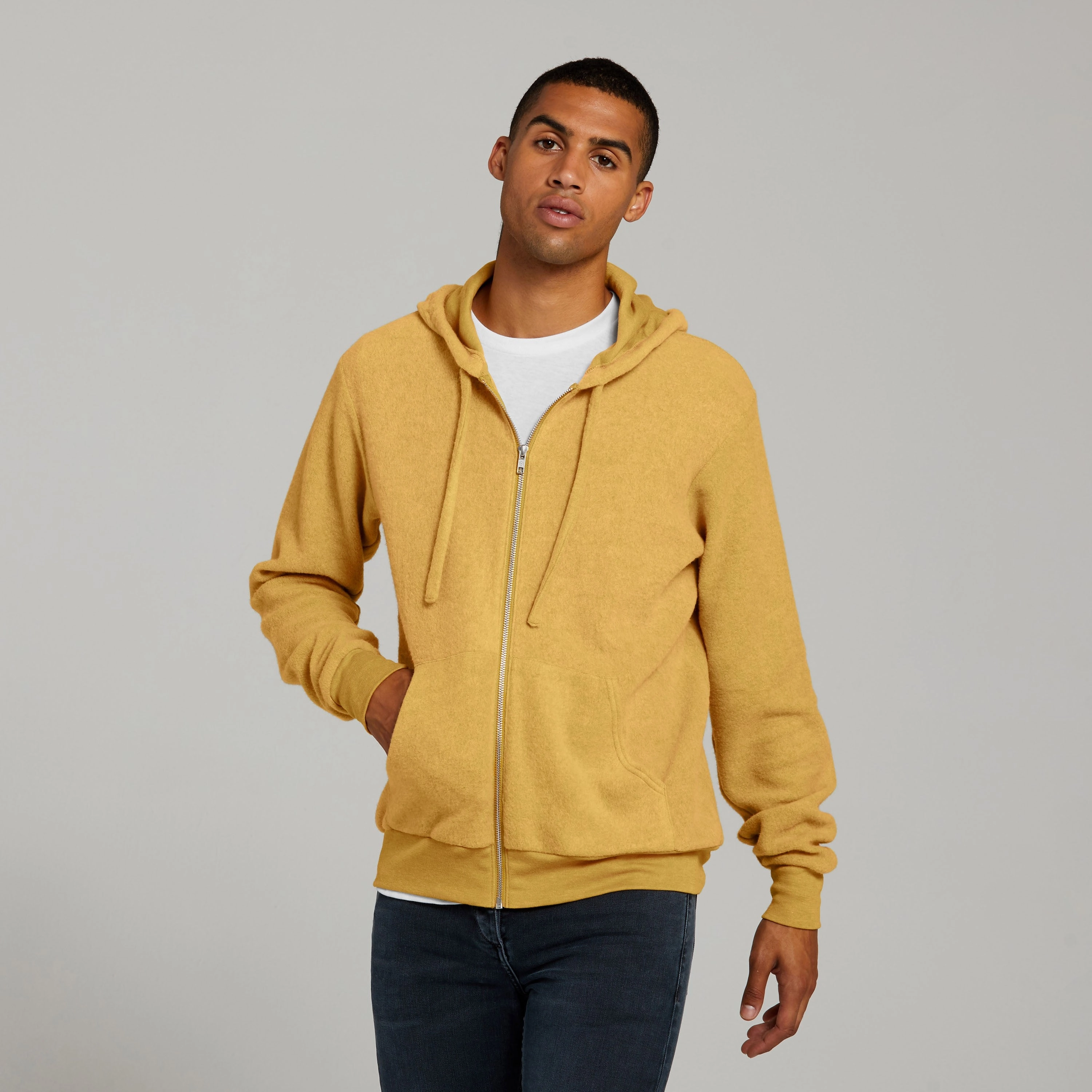Eco Conscious Dyes Unisex Sueded Fleece Full-Zip Hoodie | ATHLETIC HEATHER