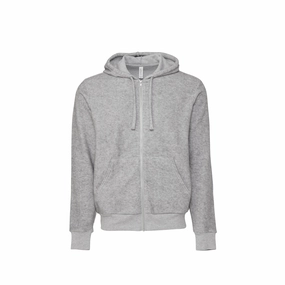 Unisex Sueded Fleece Full-Zip Hoodie | ATHLETIC HEATHER Sustainable Manufacturing Street Day