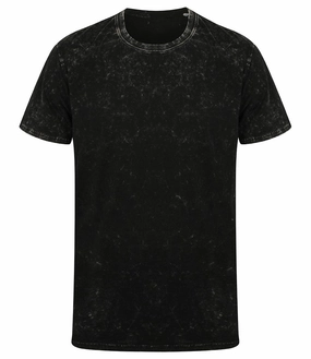 Stylish Details Unisex Washed Band T-Shirt | WASHED BLACK