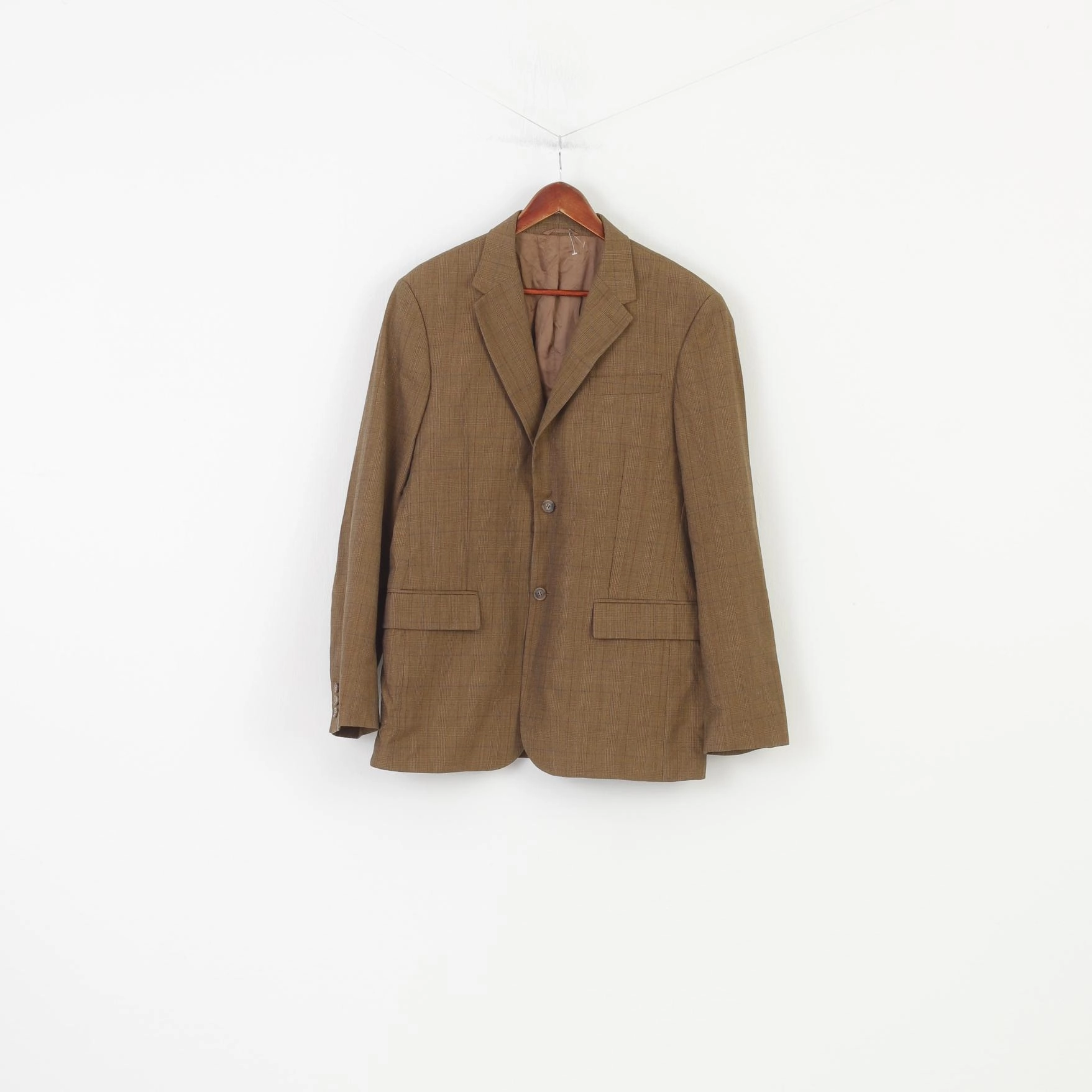 Wind Control Quality Assurance United Colors Of Benetton Men 44 54 Blazer Brown Cotton Elegant Single Breasted Bottoms Jacket