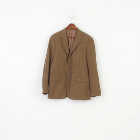 Wind Control Quality Assurance United Colors Of Benetton Men 44 54 Blazer Brown Cotton Elegant Single Breasted Bottoms Jacket