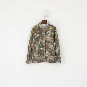 Nail-polish Moisture Wicking Lining Unitemind Men XL Jacket Green Moro Bomber Full Zipper Lightweight Top