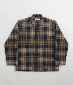 Universal Works Easy Jacket - Navy / Green Checkered Cravat