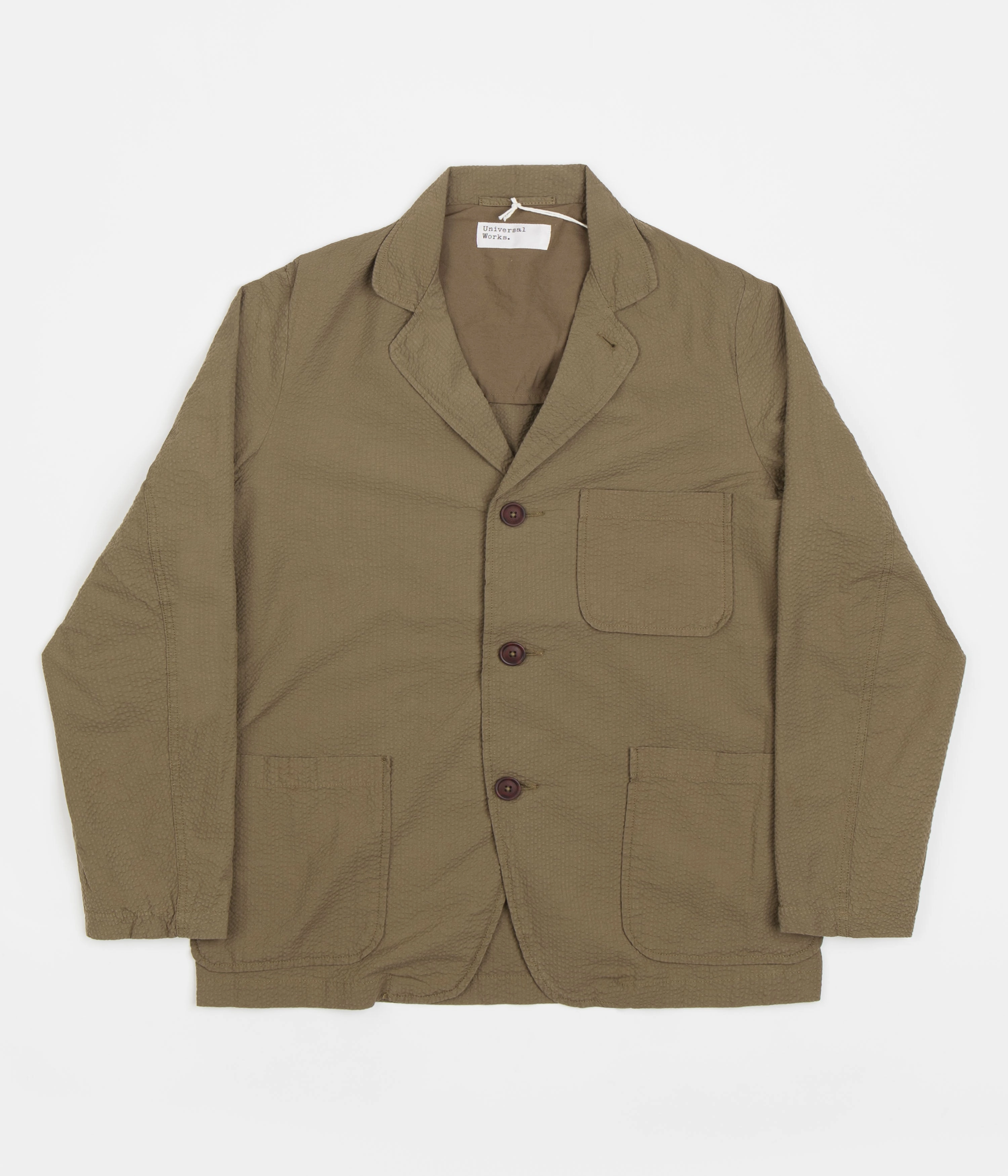 Universal Works Three Button Jacket - Olive Light Function
