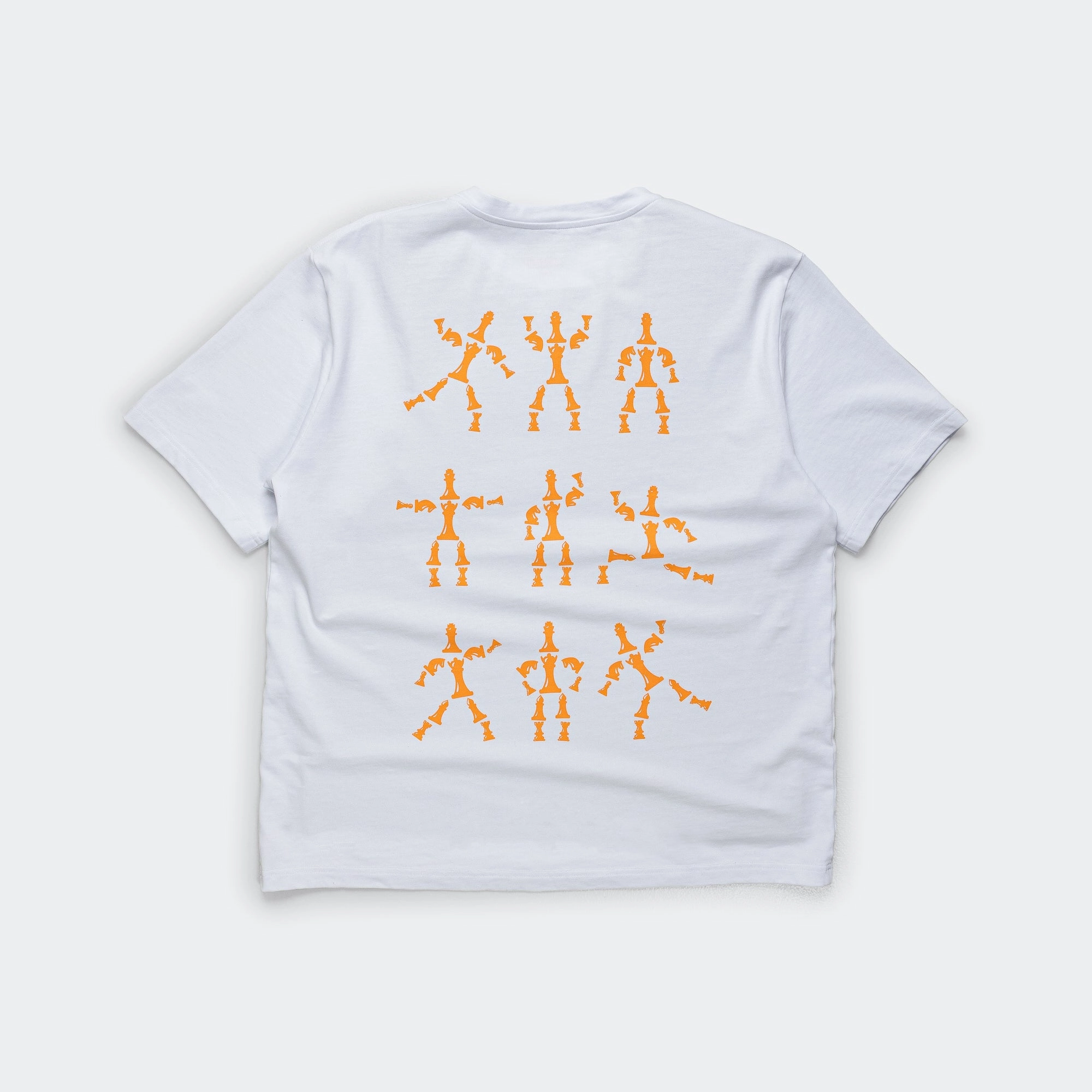 Street Smart UP THERE X ATAB Lab 'Chess Man' Tee - White/Tangelo