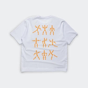 Street Smart UP THERE X ATAB Lab 'Chess Man' Tee - White/Tangelo