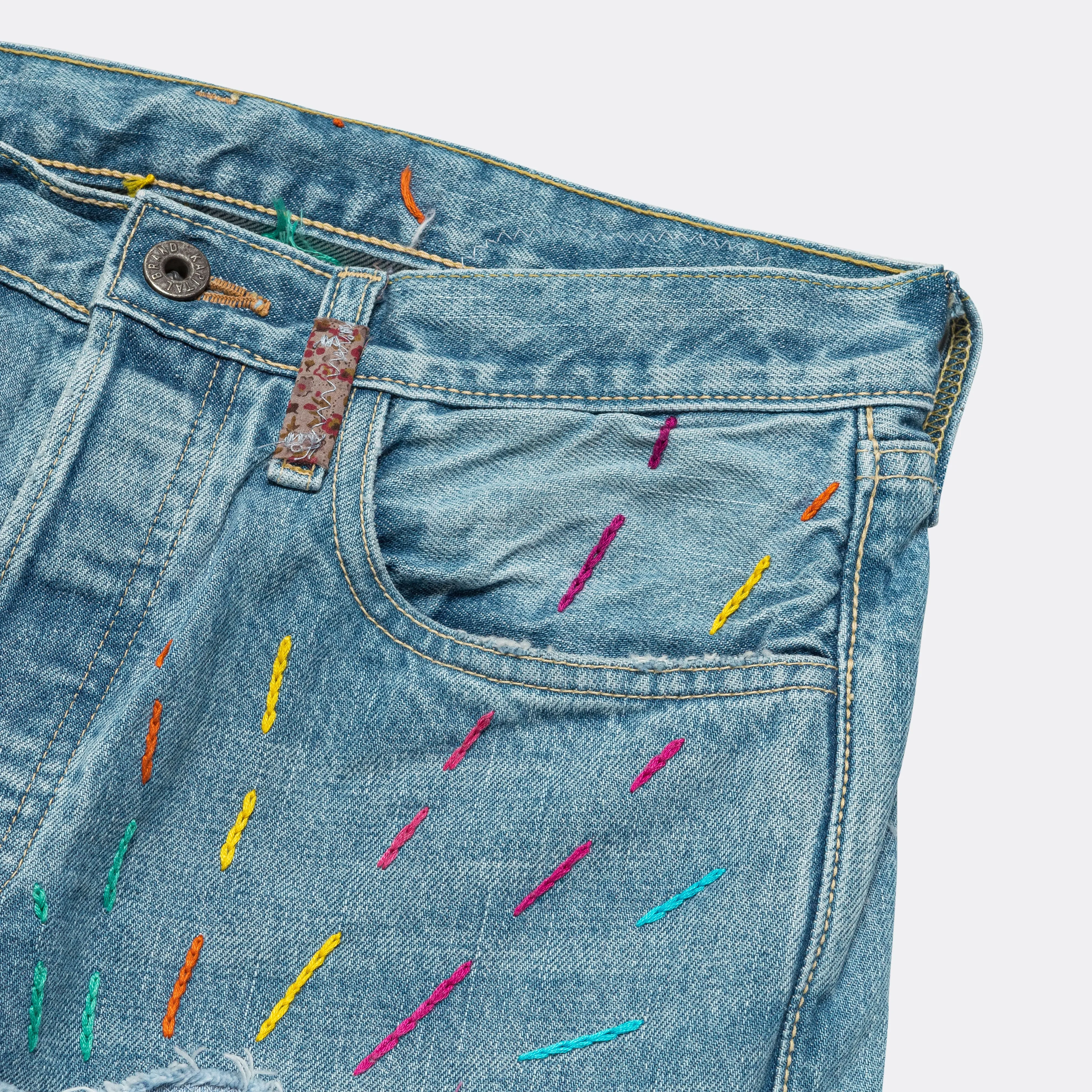 Abrasion Resistant Denim Fashion Essential 14oz Denim CRAZY EL PASO 5P MONKEY CISCO (HIPPIE) - Pro