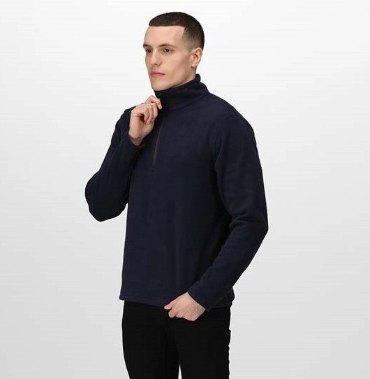 Honestly Made Recycled Half Zip Fleece | NAVY Grab Layer