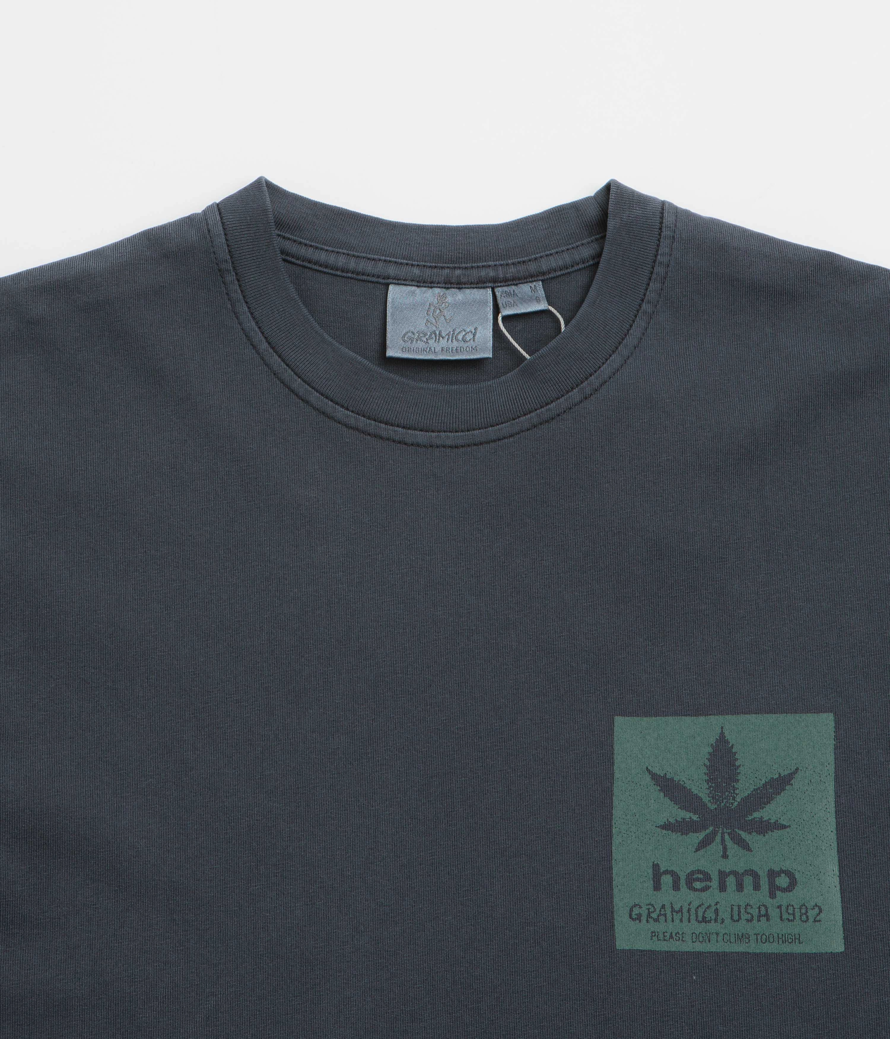 light layering Slim Fit Cut Gramicci Hemp T-Shirt - Navy Pigment