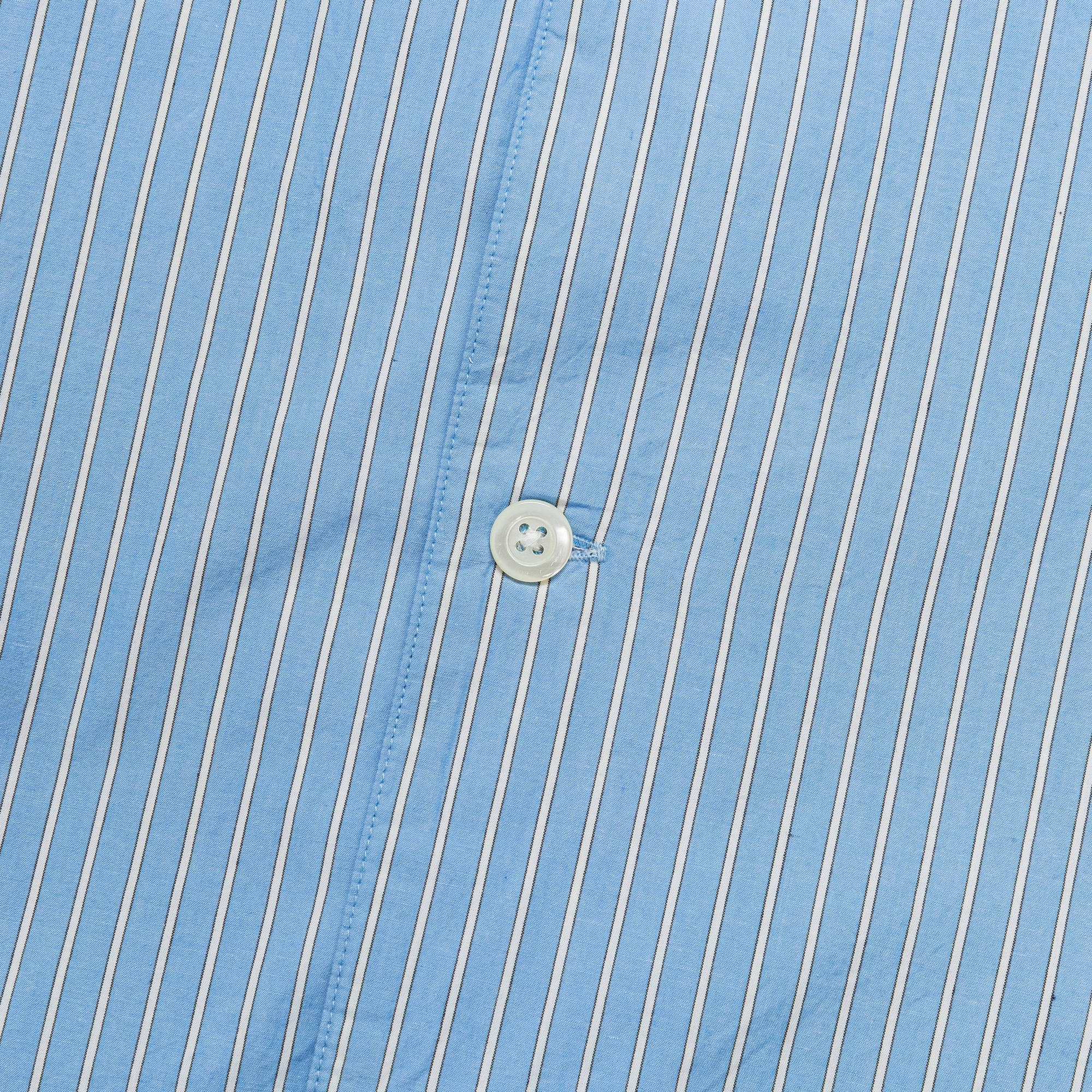 Bold Hue Versatile Layering Piece Mads Poplin Stripe SS - Navy