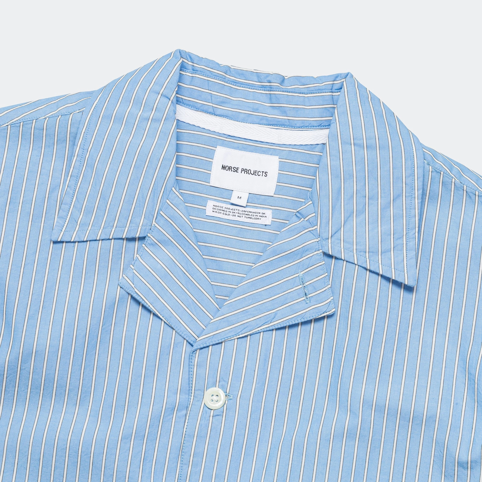 Gym Appropriate Fall Foliage Mads Poplin Stripe SS - Navy