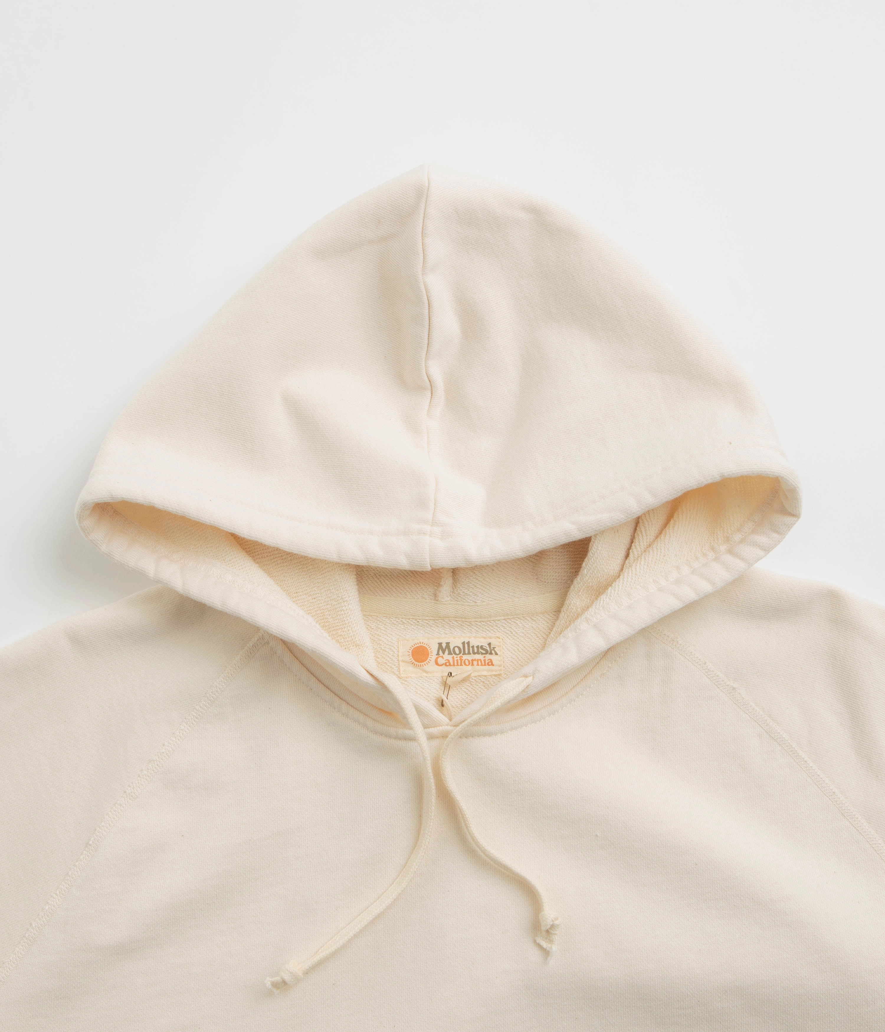 Mollusk Womens Down East Hoodie - Natural Garment Wash Yoke Back Design