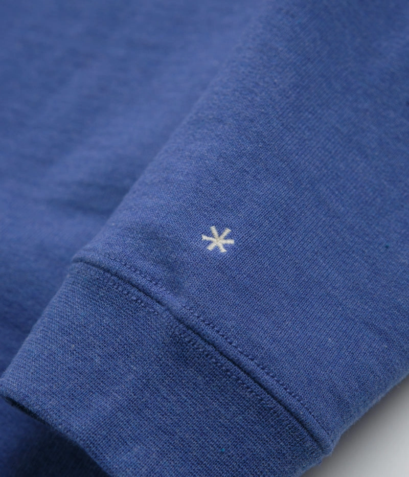 Snow Peak Recycled Cotton Crewneck Sweatshirt - Blue Stylish Layer