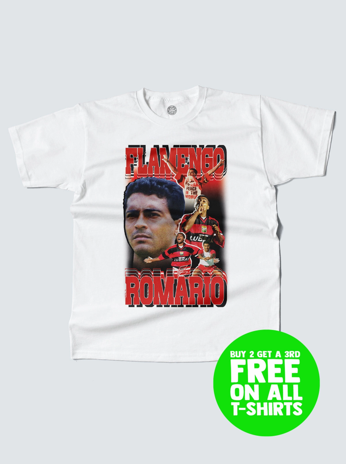 FLAMENGO ROMARIO BOOTLEG TEE DoubleStitchedHem Formal Style
