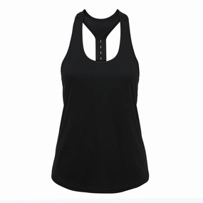 Women's Performance Strap Back Vest | BLACK Quick Evaporate Fabric