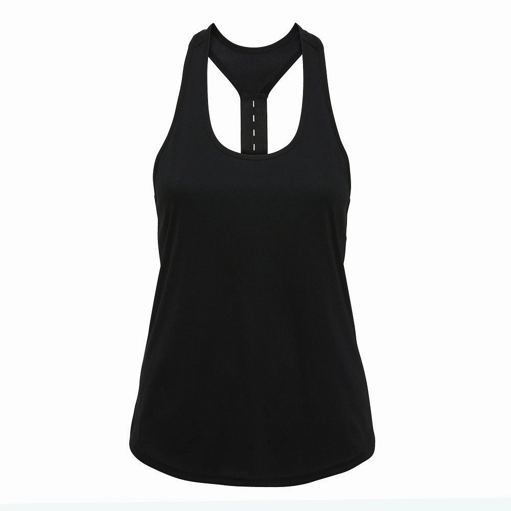 Women's Performance Strap Back Vest | BLACK Quick Evaporate Fabric