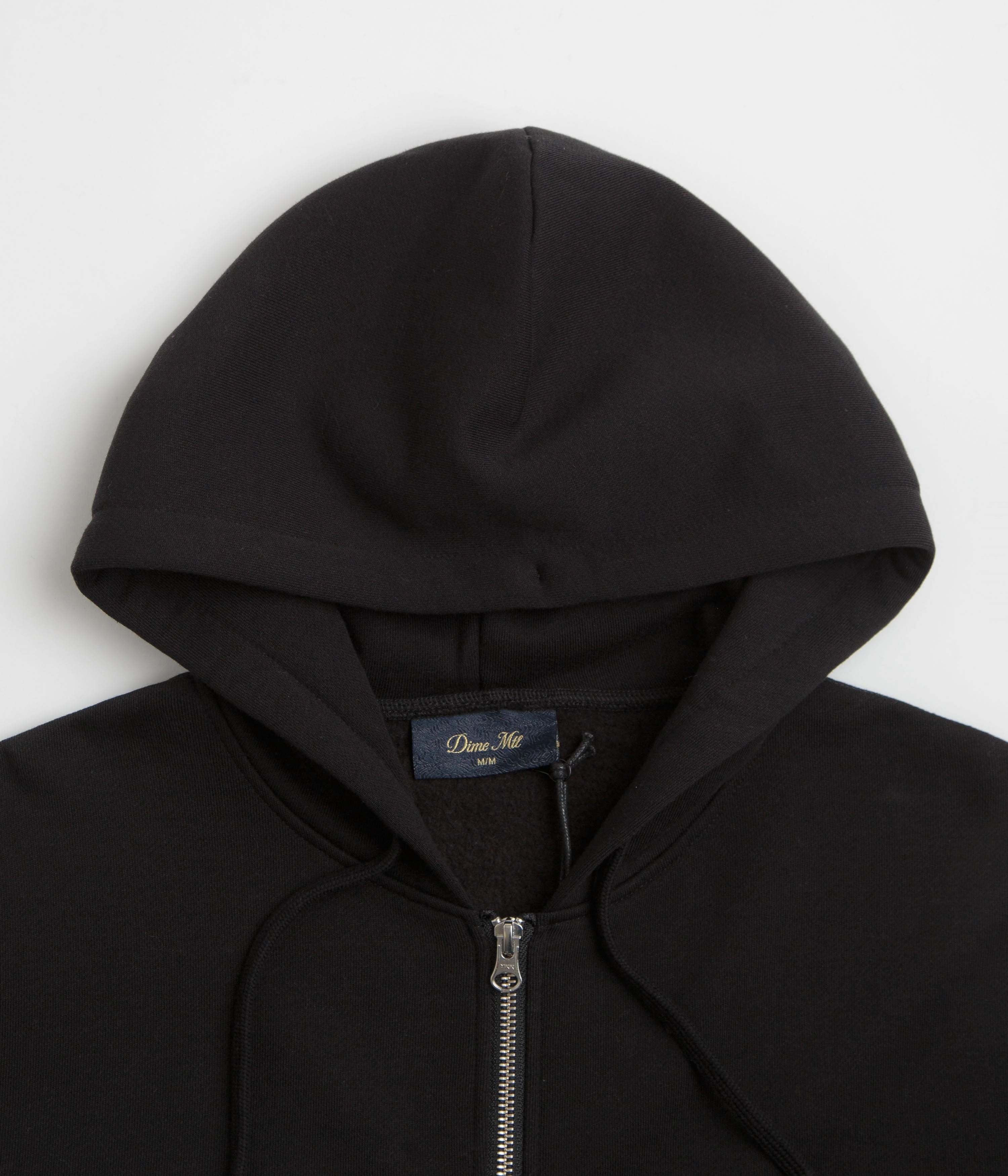 Outdoor Approved Dime Cursive Small Logo Full Zip Hoodie - Black