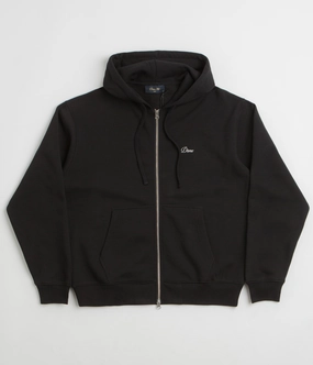 Skating wear Dime Cursive Small Logo Full Zip Hoodie - Black