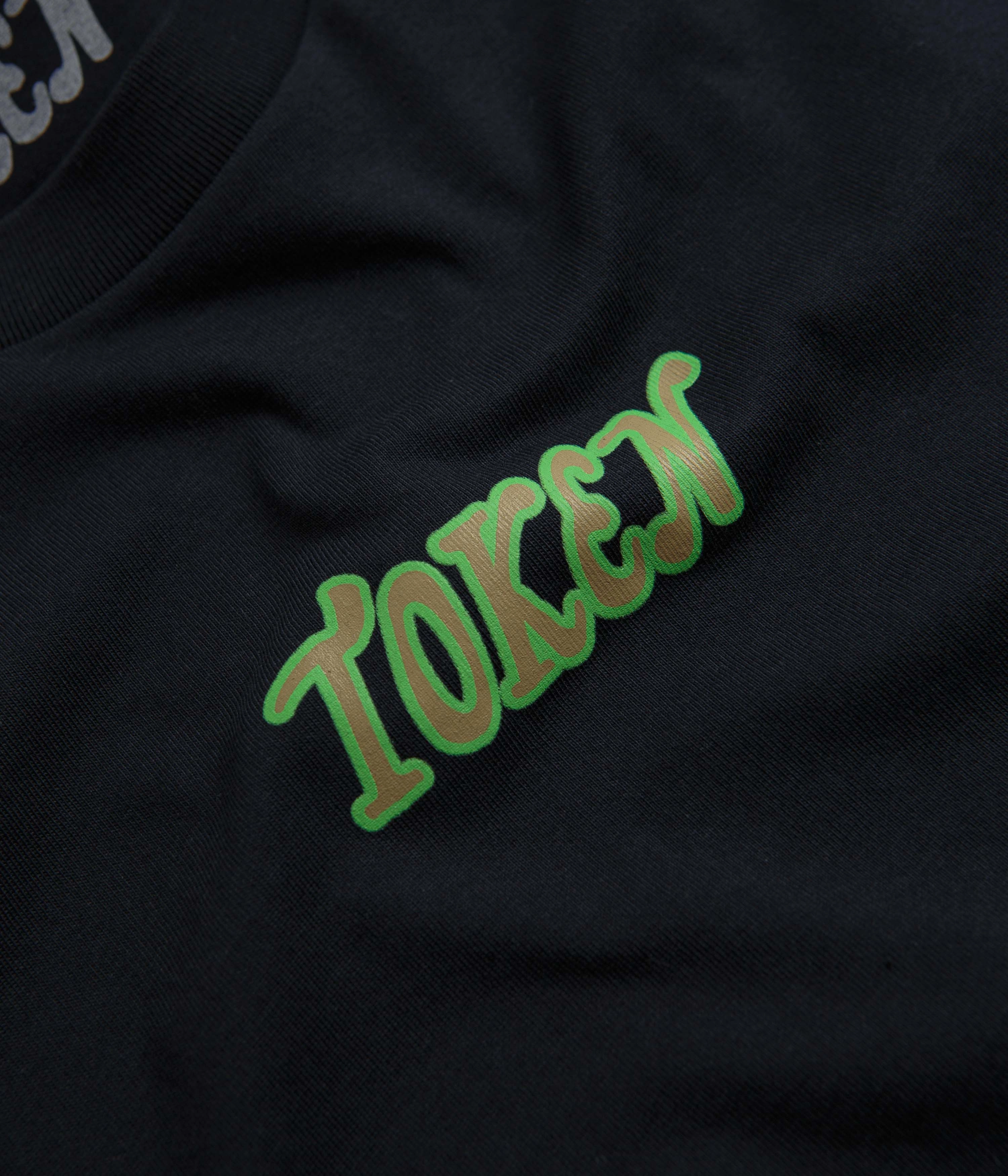 Token Logo T-Shirt - Navy Seasonal Comfort Style Drop Shoulder Cut