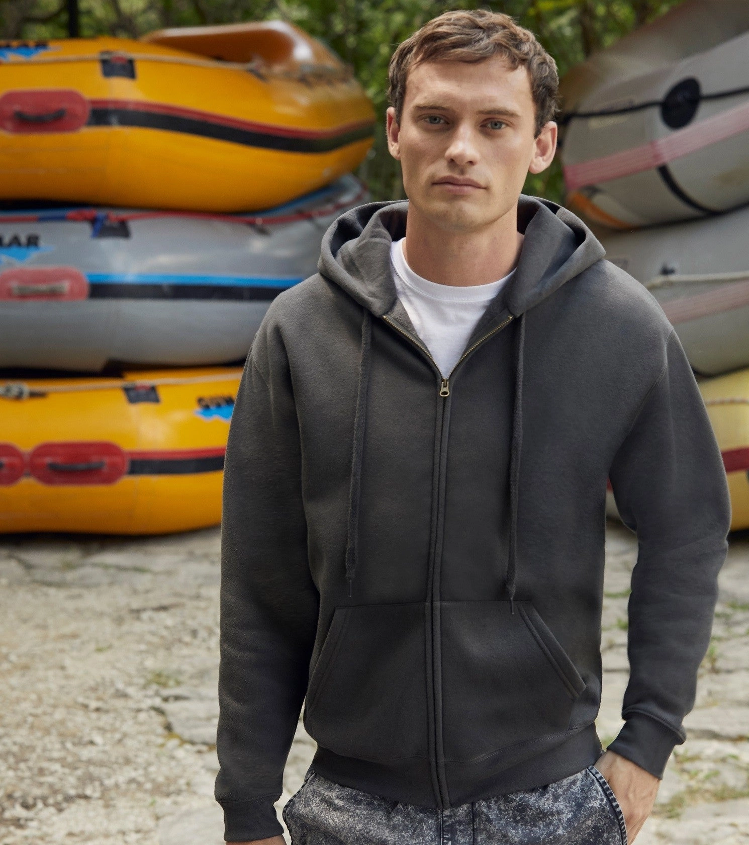 Premium 70/30 Hooded Sweat Jacket | BLACK Rat like Weasel like