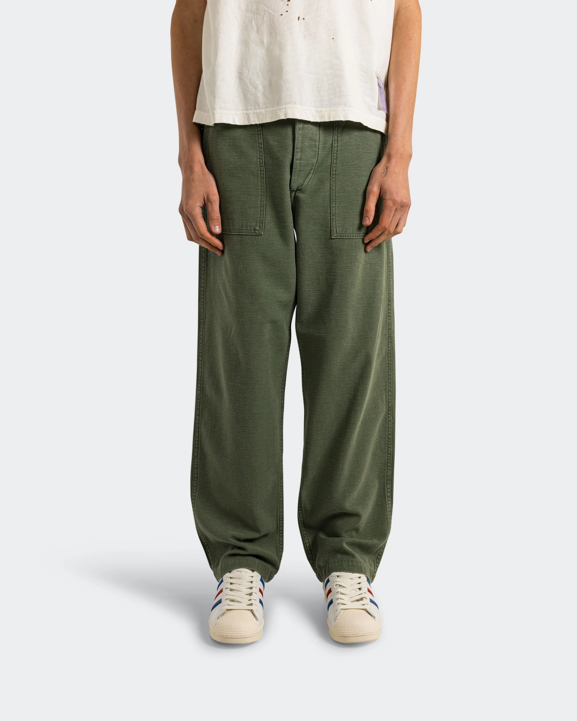 US Army Fatigue Pants (Regular Fit) - Green Used Relaxed fit wear Temperature Regulating