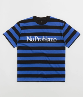 Sleek Style No Problemo Striped T-Shirt - Black Multi