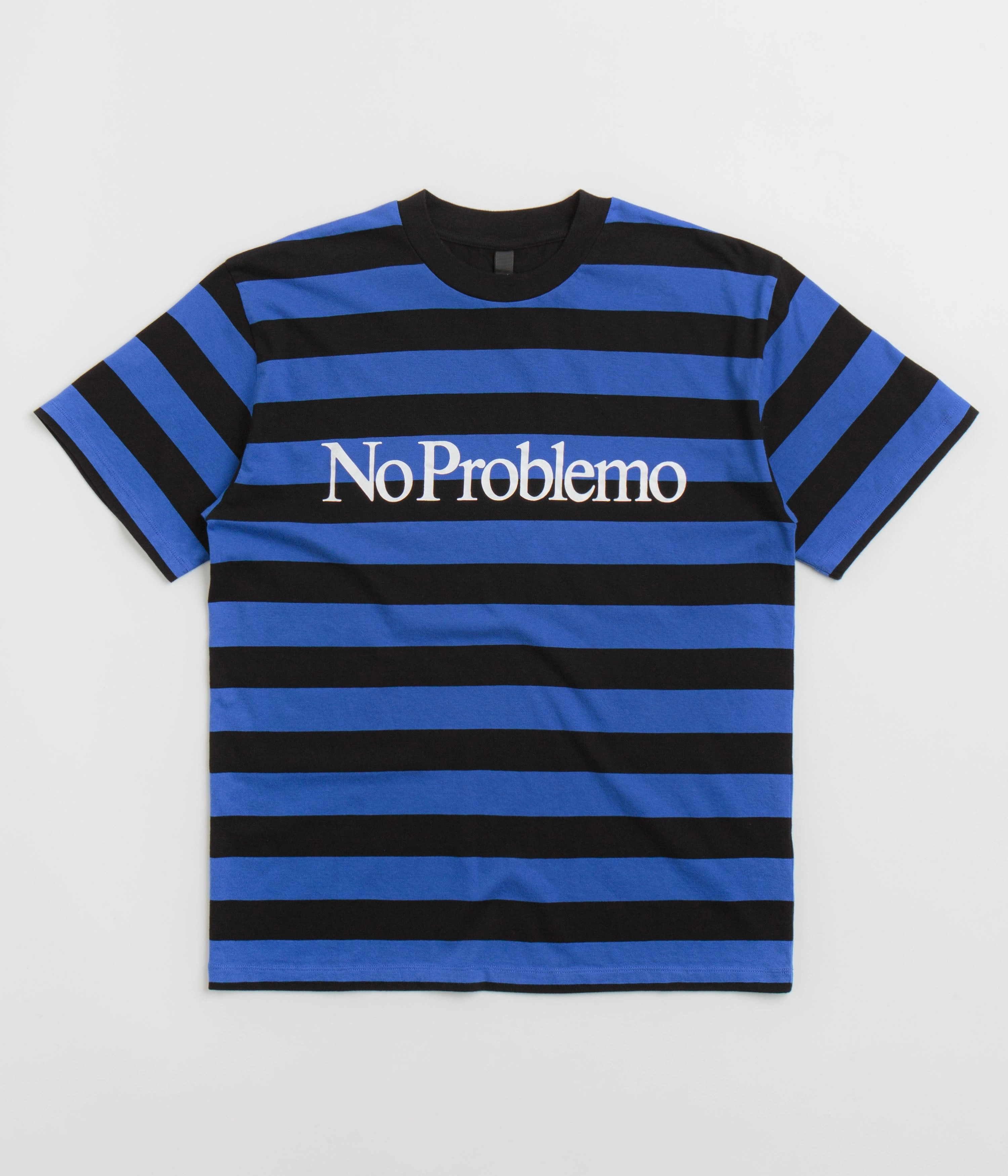 No Problemo Striped T-Shirt - Black Multi Soft Layering Quick Wear