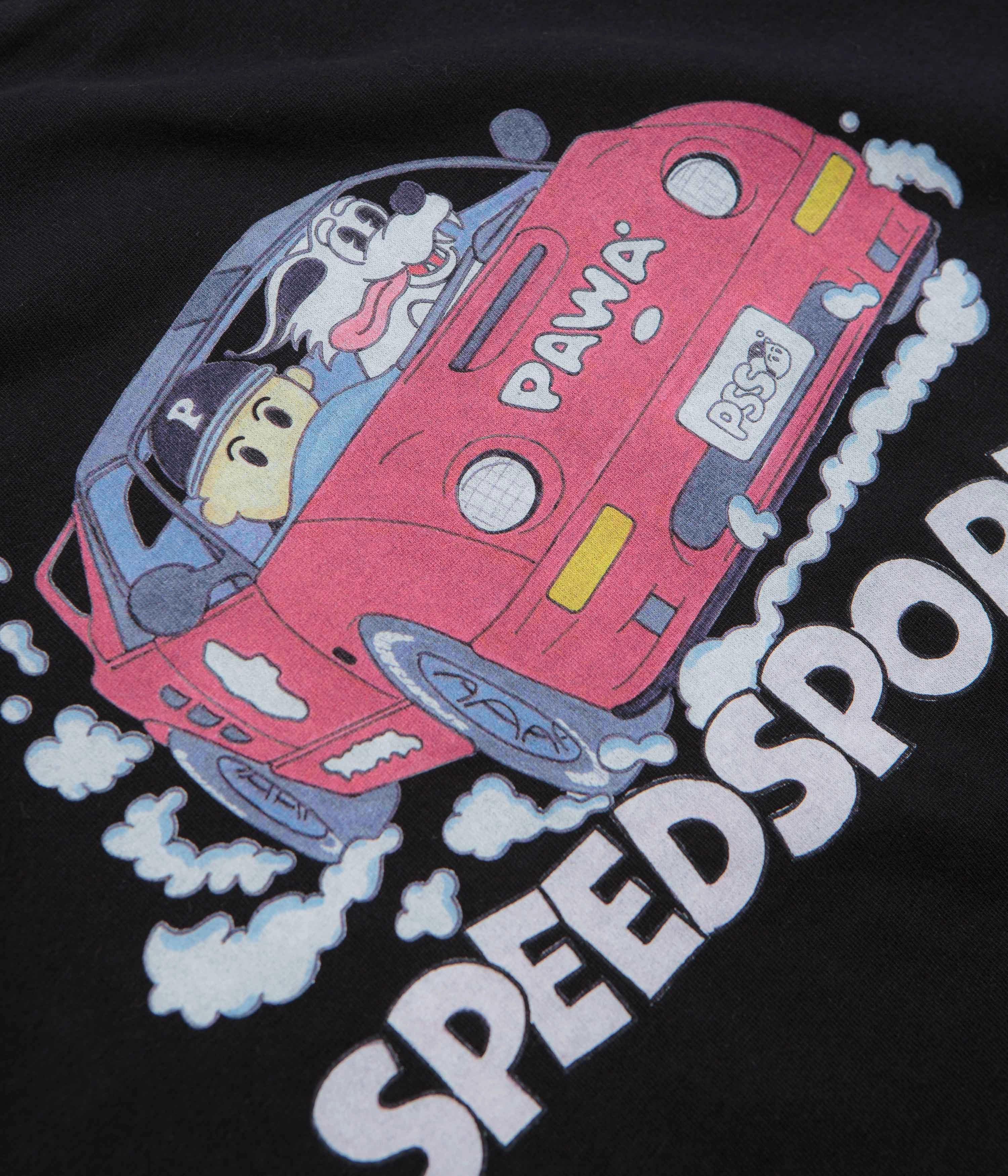 Leather combination Pawa Speed Sports Raceday T-Shirt - Black