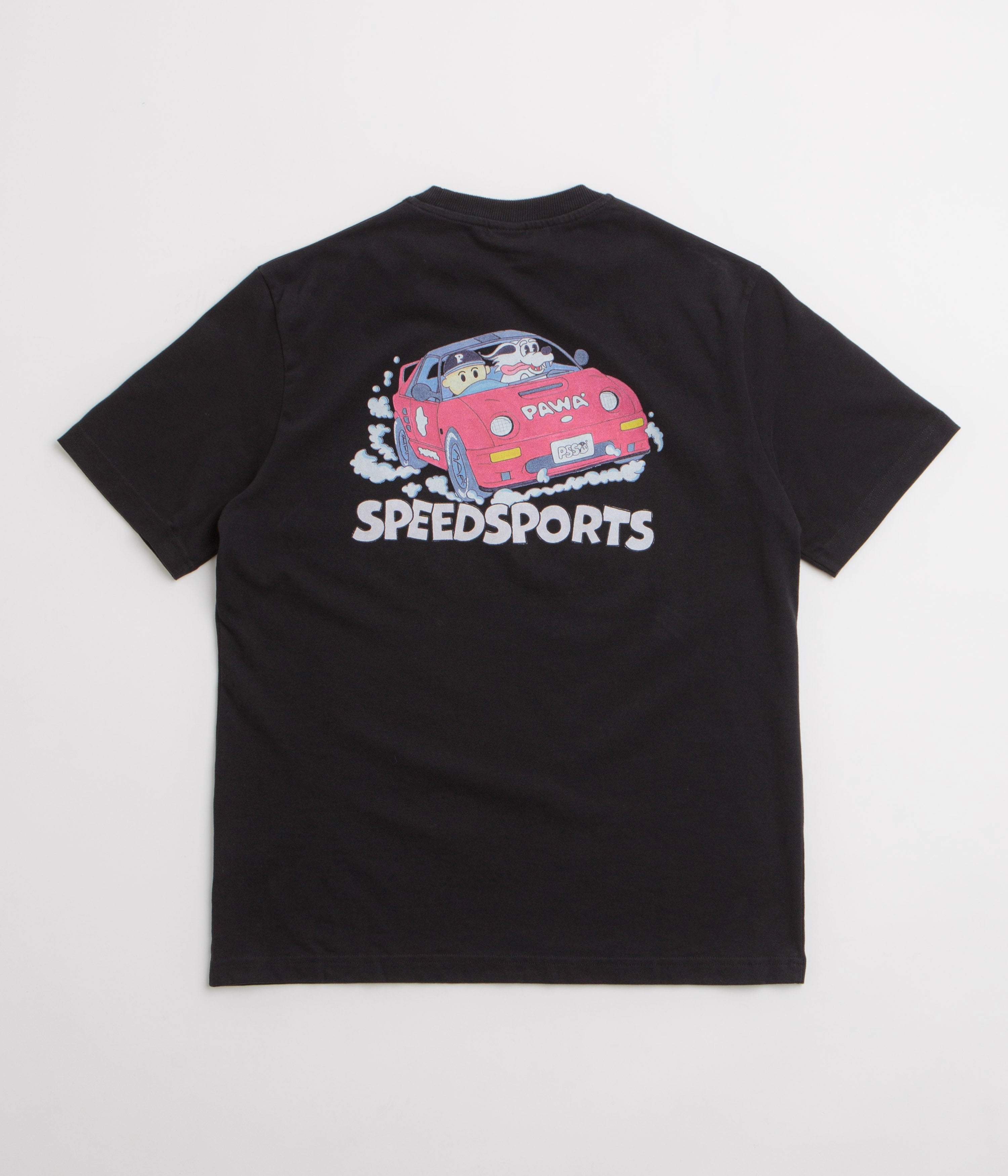 yoga clothing Low Impact Processing Pawa Speed Sports Raceday T-Shirt - Black