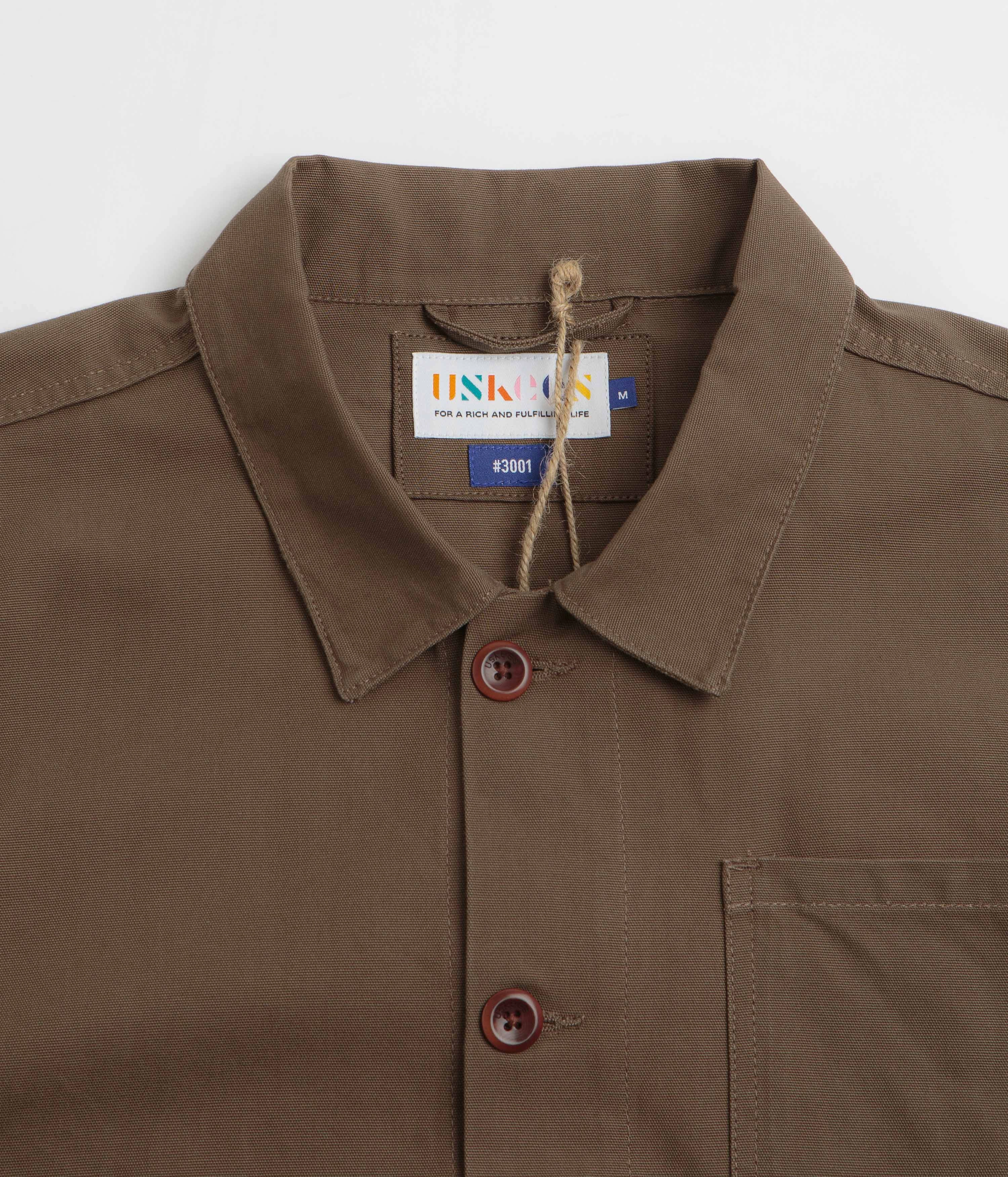 Uskees 3001 Buttoned Overshirt - Dark Taupe motorcyclist
