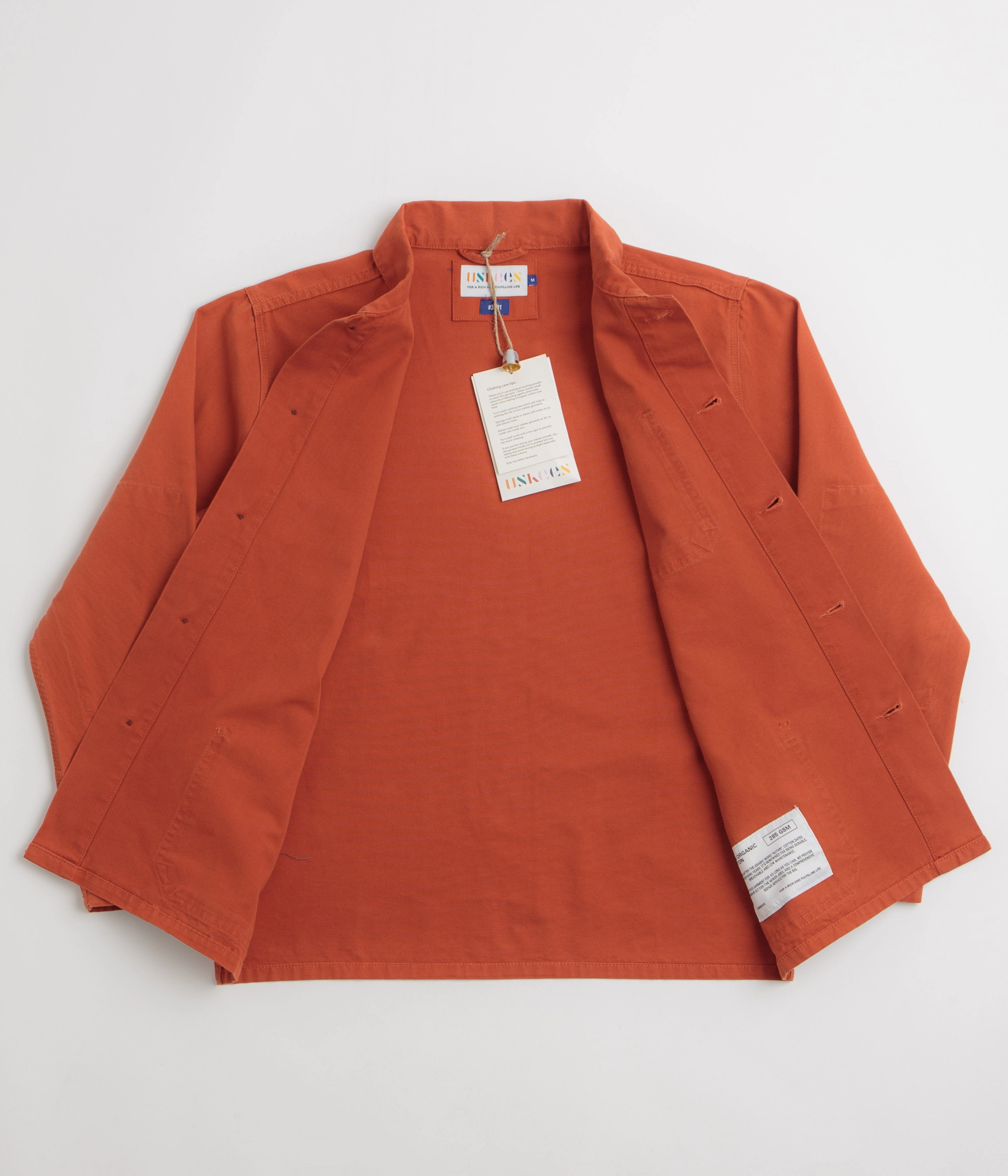 Uskees 3001 Buttoned Overshirt - Rust Develop Proclaim