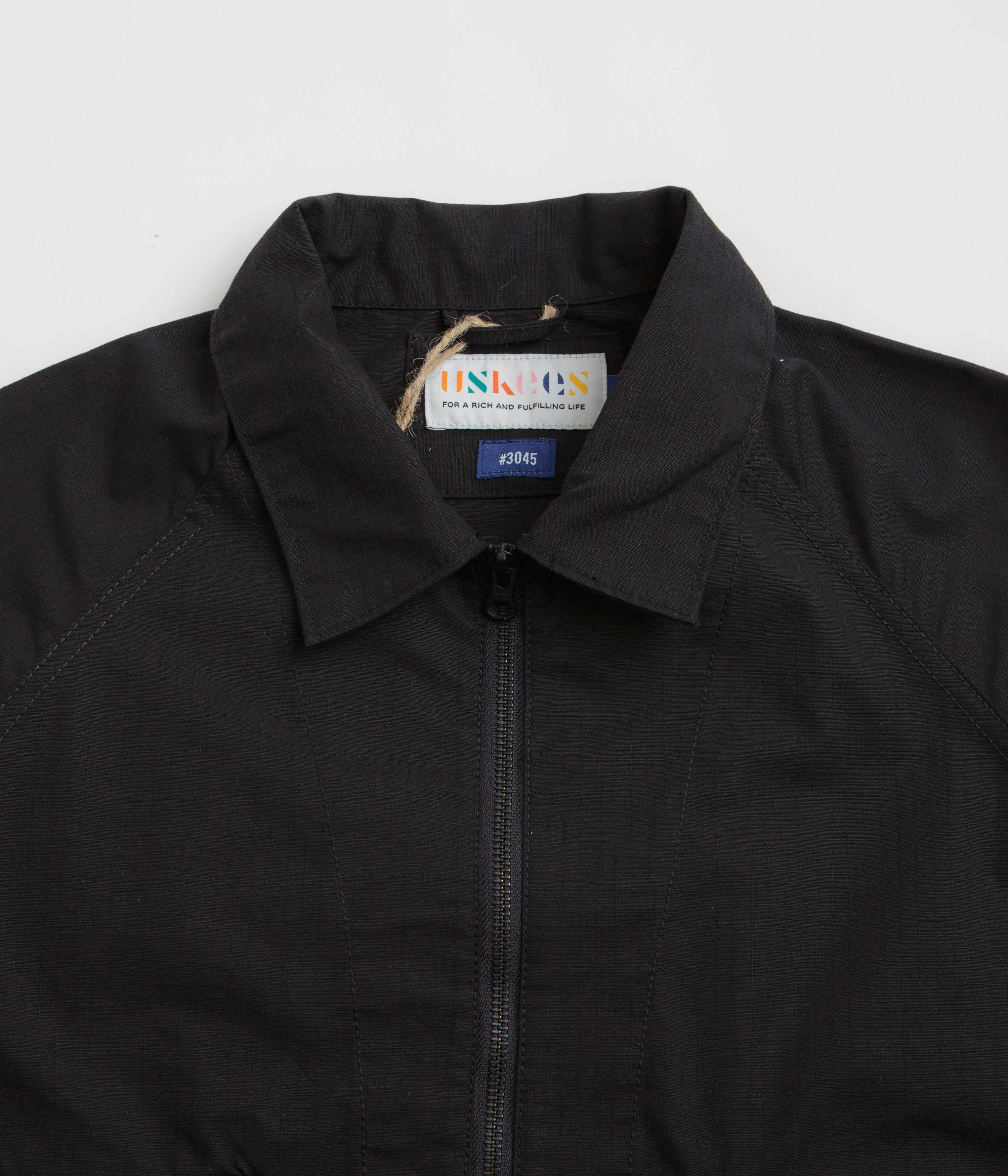 Uskees 3045 Ripstop Field Jacket - Black Ribbed Cuffs Comb