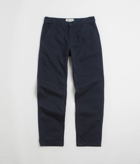 Uskees 5005 Twill Workwear Pants - Midnight Blue High-rise waist