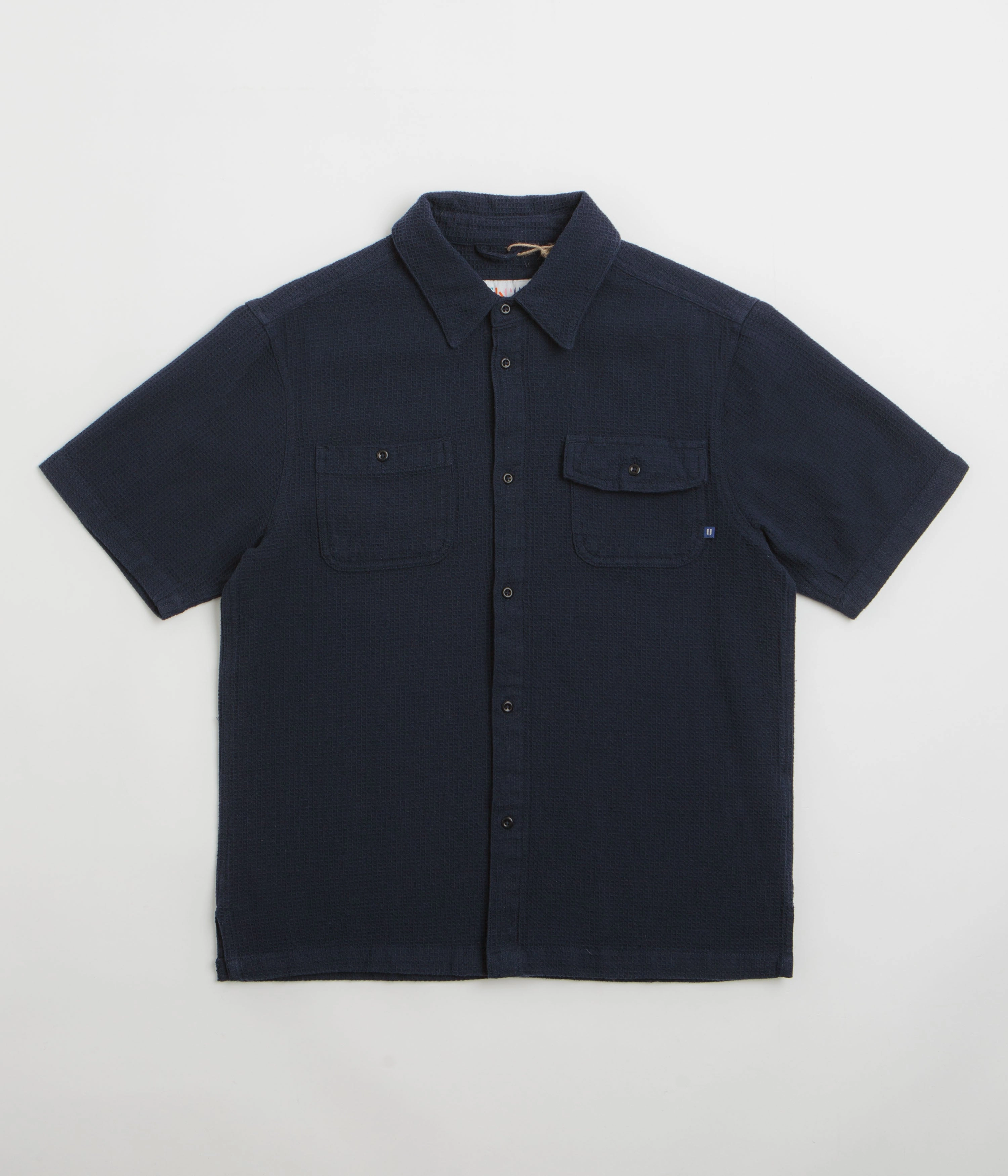 fade resistant color Wrinkle Free Care Uskees 6007 Tasker Shirt - Midnight Blue