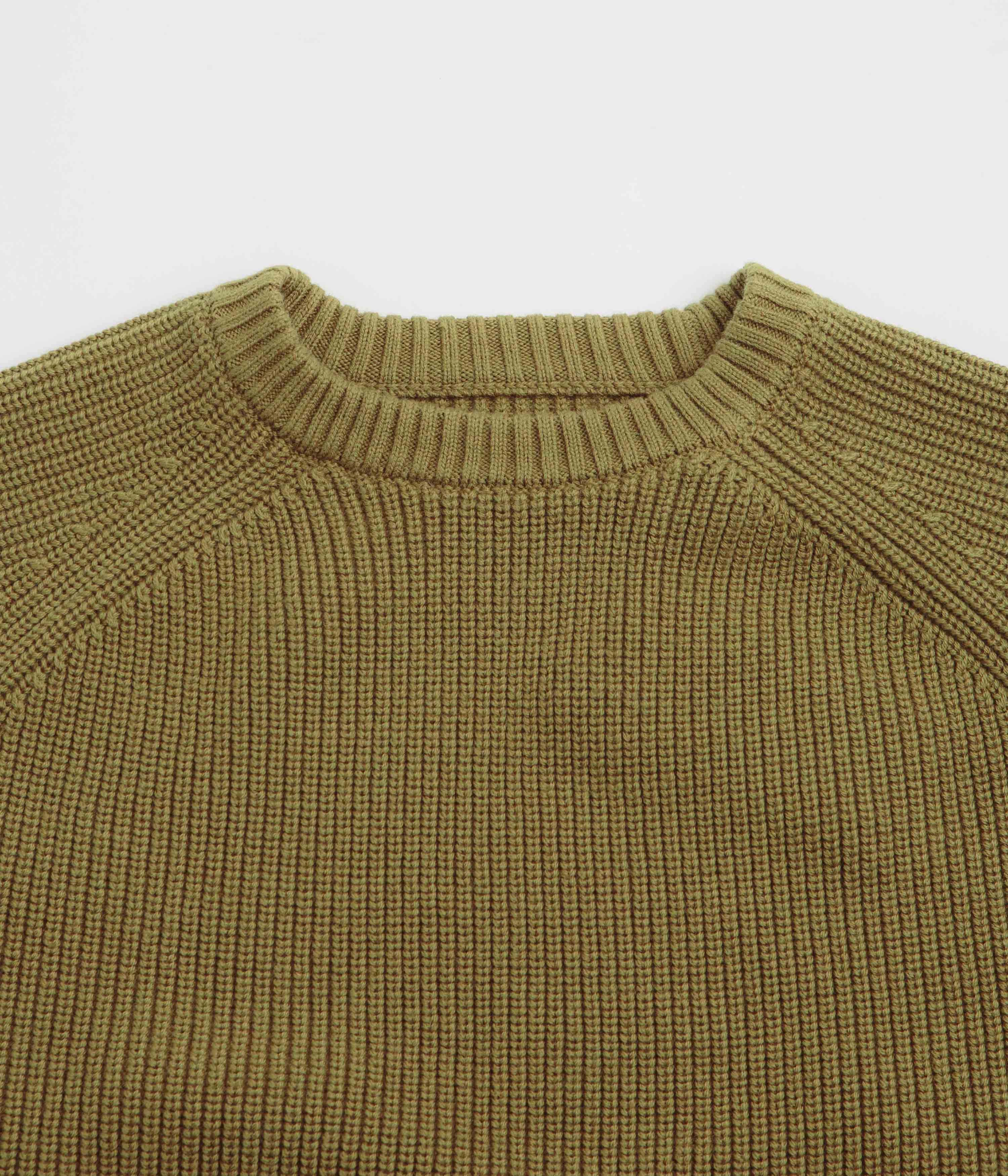 Cozy Streetwear Comfort Apparel Uskees 7013 Knit Crewneck Sweatshirt - Woodland Green