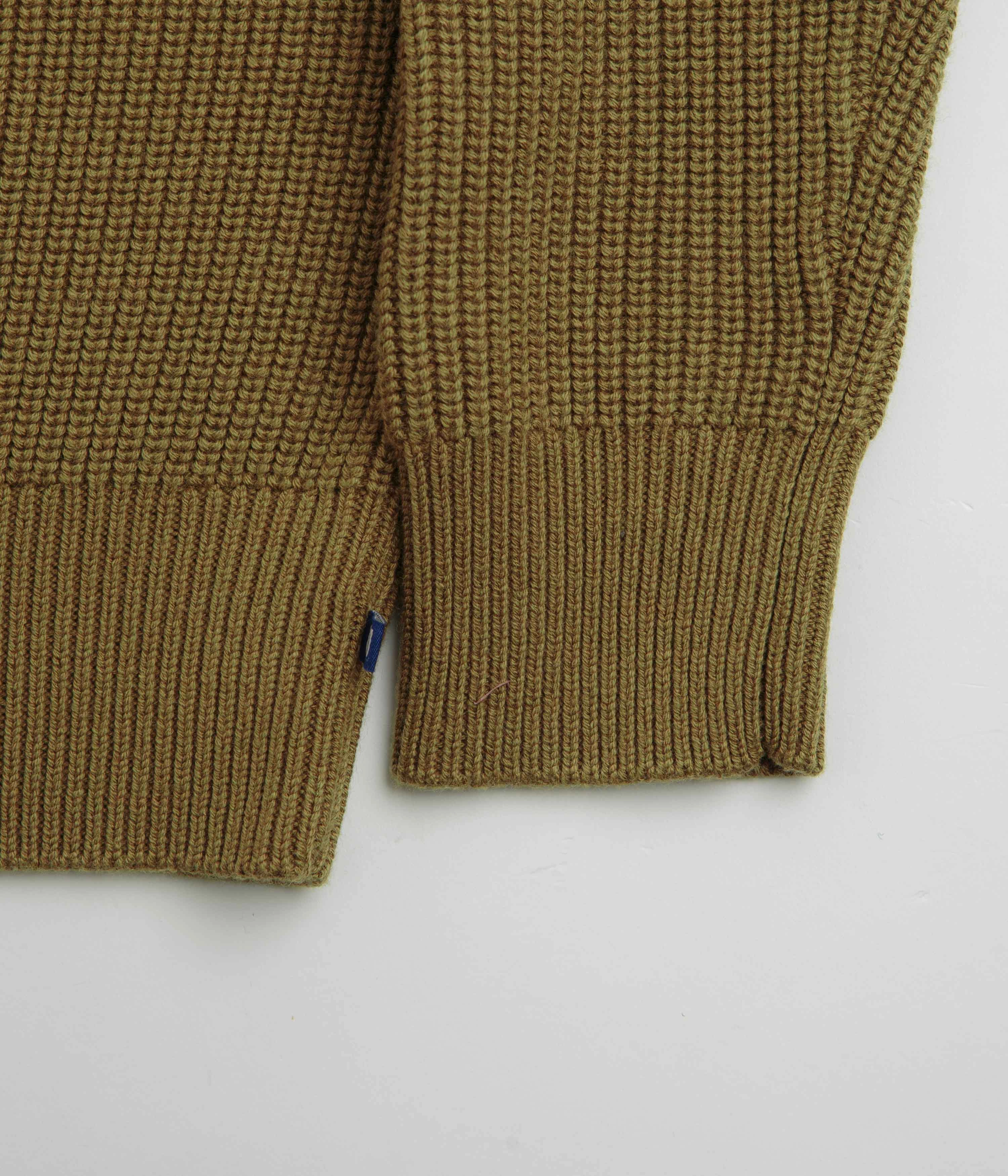 product running suitable speed pattern trend Uskees 7013 Knit Crewneck Sweatshirt - Woodland Green