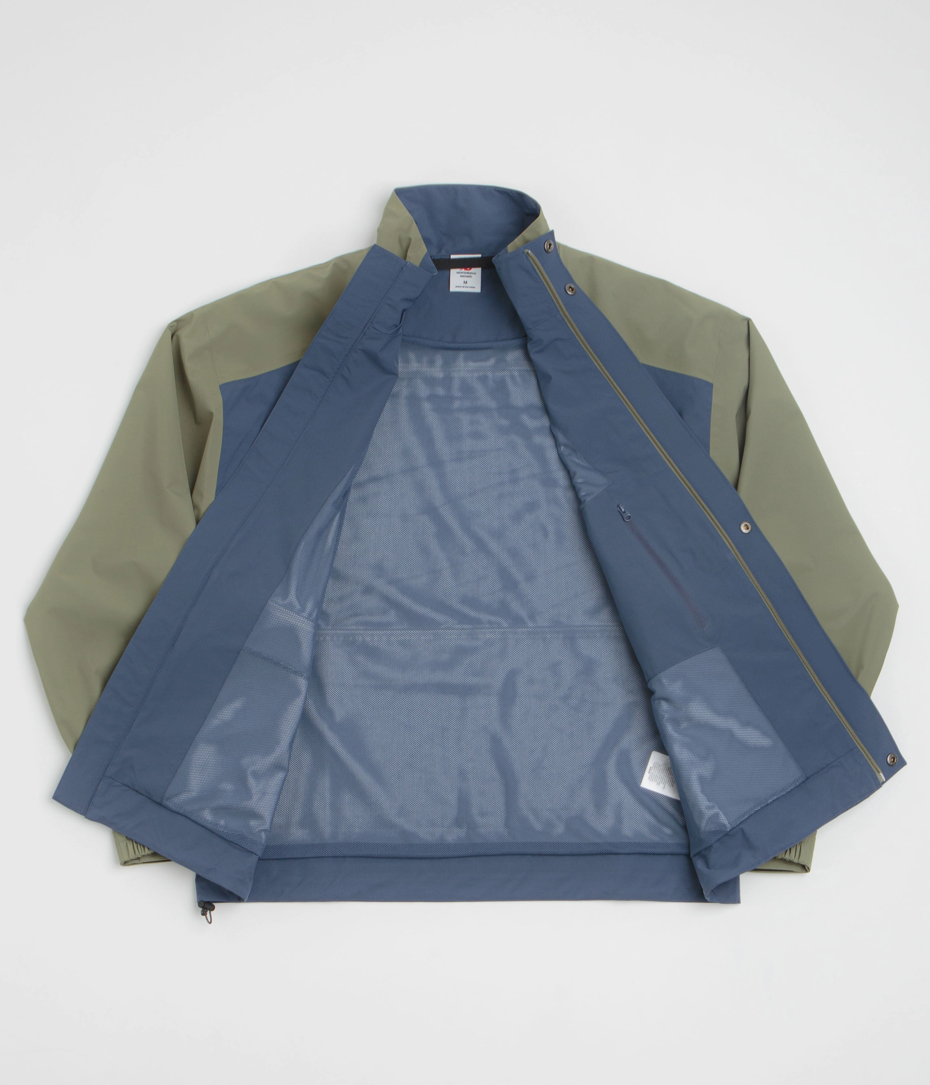 Mix - and - Match Machine-washable New Balance Numeric Waterproof Jacket - Khaki / Blue