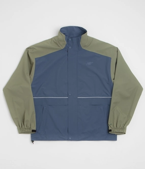 New Balance Numeric Waterproof Jacket - Khaki / Blue Adjustable Cuffs