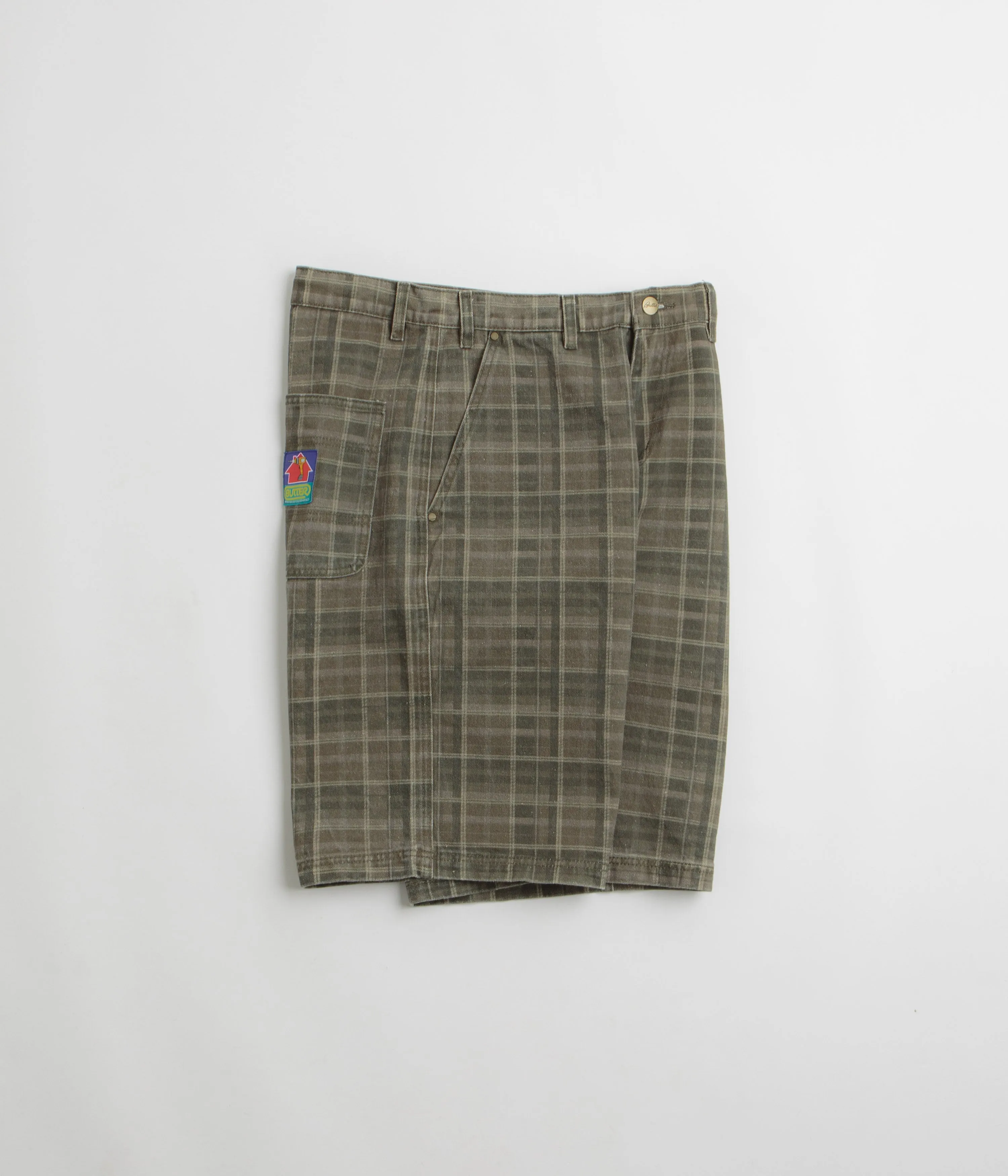 snowboard clothing Butter Goods Work Shorts - Washed Plaid
