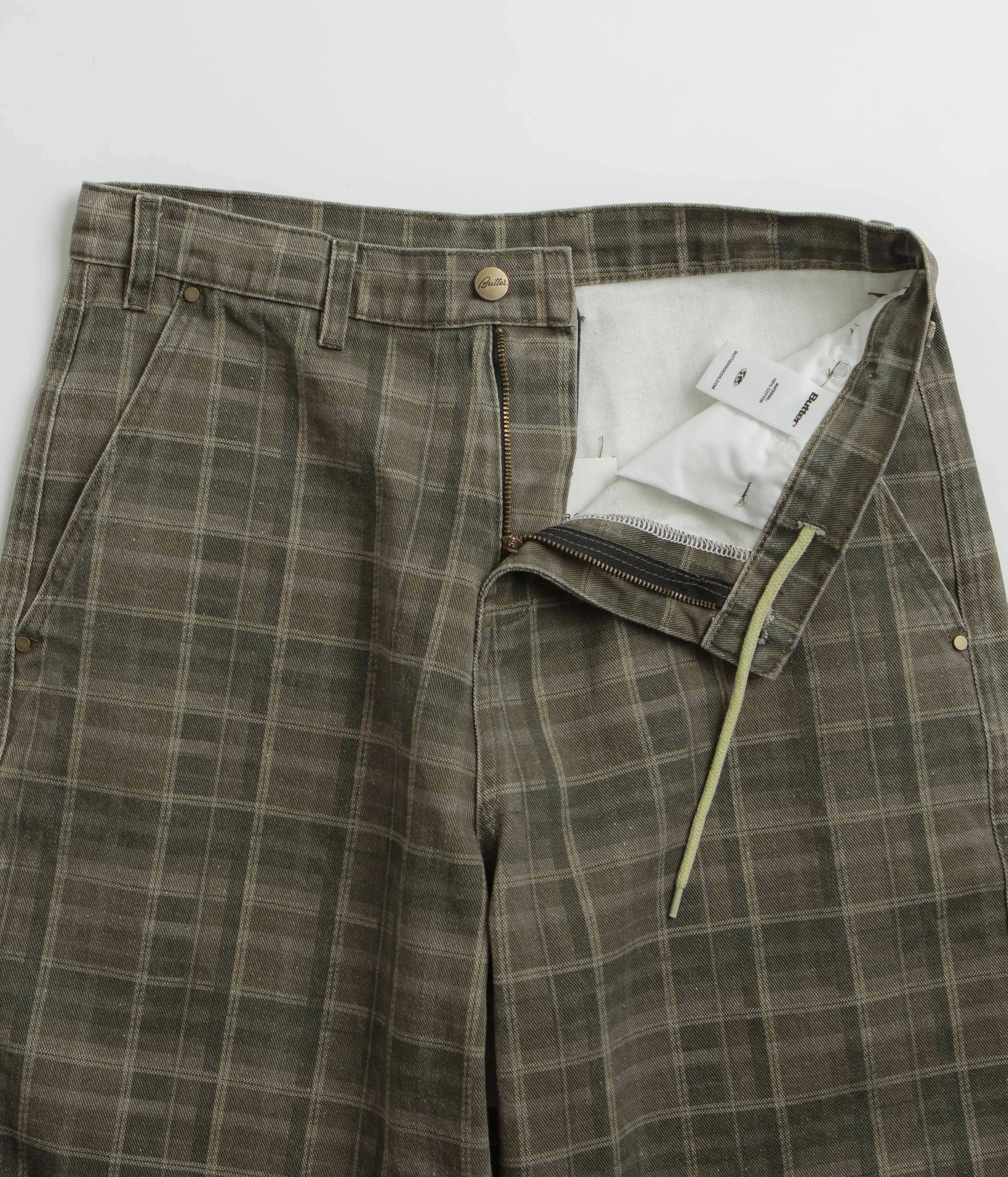 activewear option Butter Goods Work Shorts - Washed Plaid