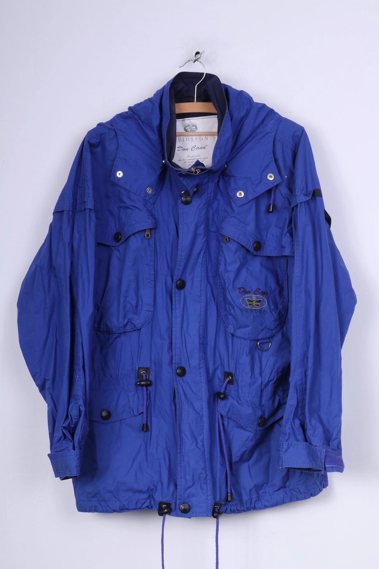 Fast Paced Davidsson's Don Cano Mens S Jacket Indygo Para Cotton Full Zipper Hooded