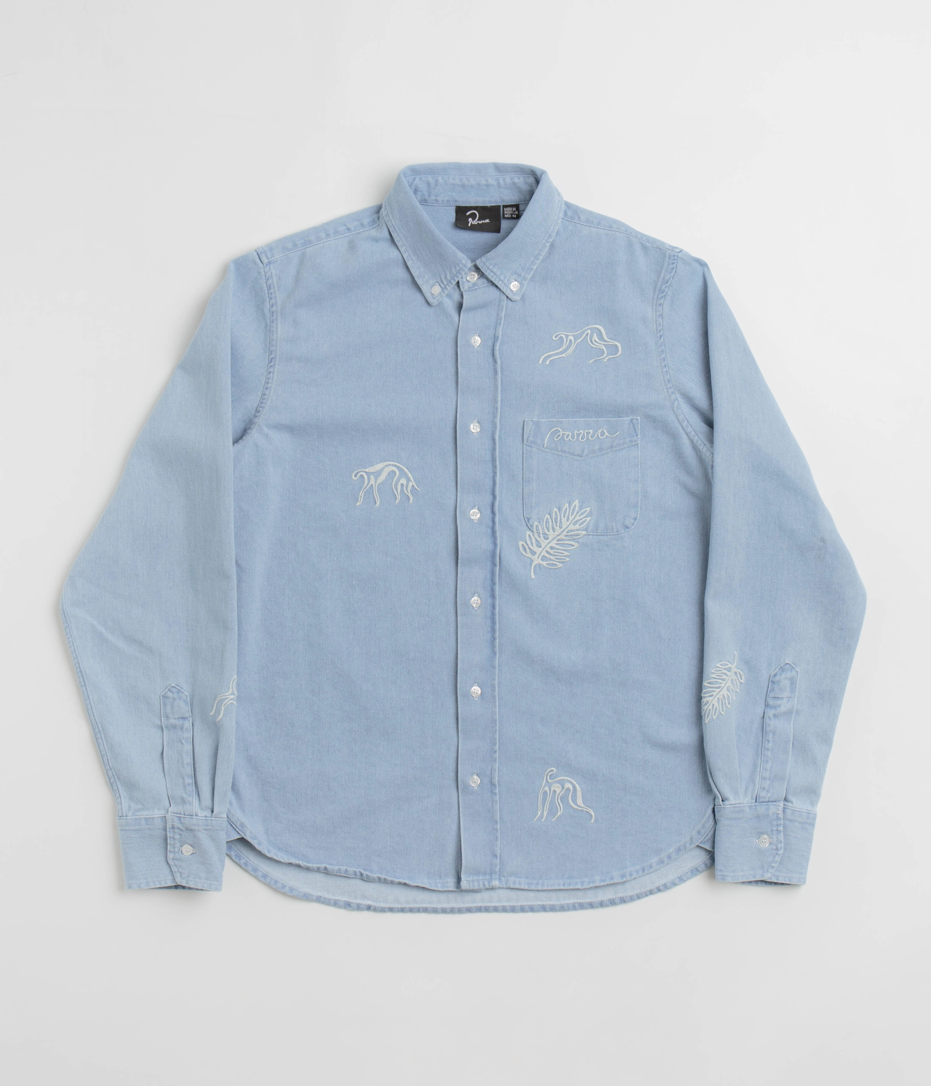 by Parra Ancient Aliens Shirt - Washed Blue garden party