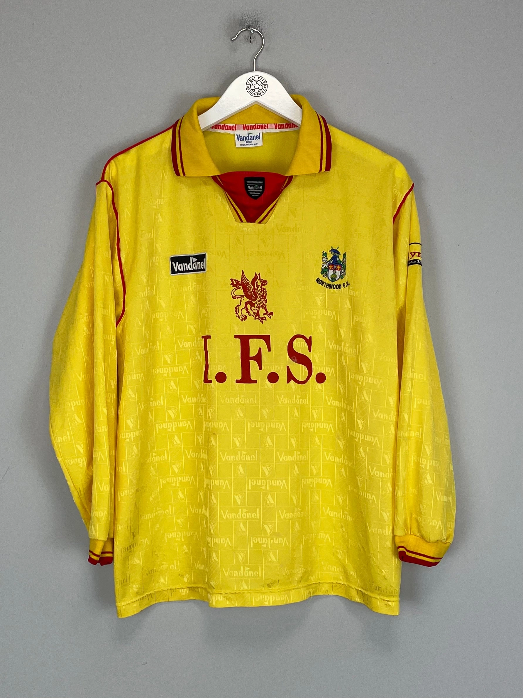 1998/99 NORTHWOOD L/S AWAY SHIRT (L) VANDANEL Athletic Performance Fitted Look