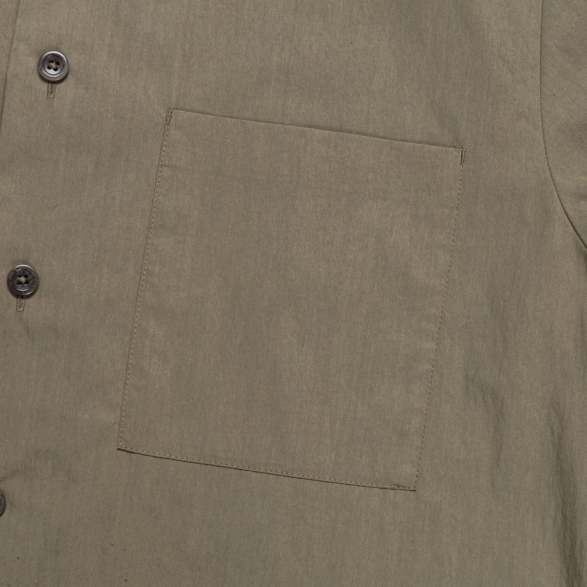 Silas Tech Poplin Shirt - Sediment Green Athleisure Wear Reinforced Buttonholes