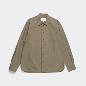 decorative element Silas Tech Poplin Shirt - Sediment Green