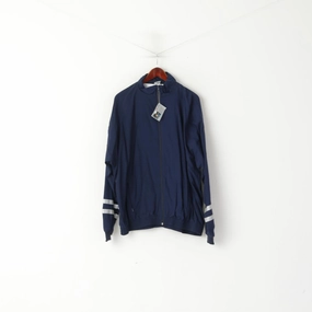 Wind Lock Stretch Enhanced Mobility New ABL Men XL Jacket Navy 3M Scotchlite Nylon Reflective Full Zipper Retro Top