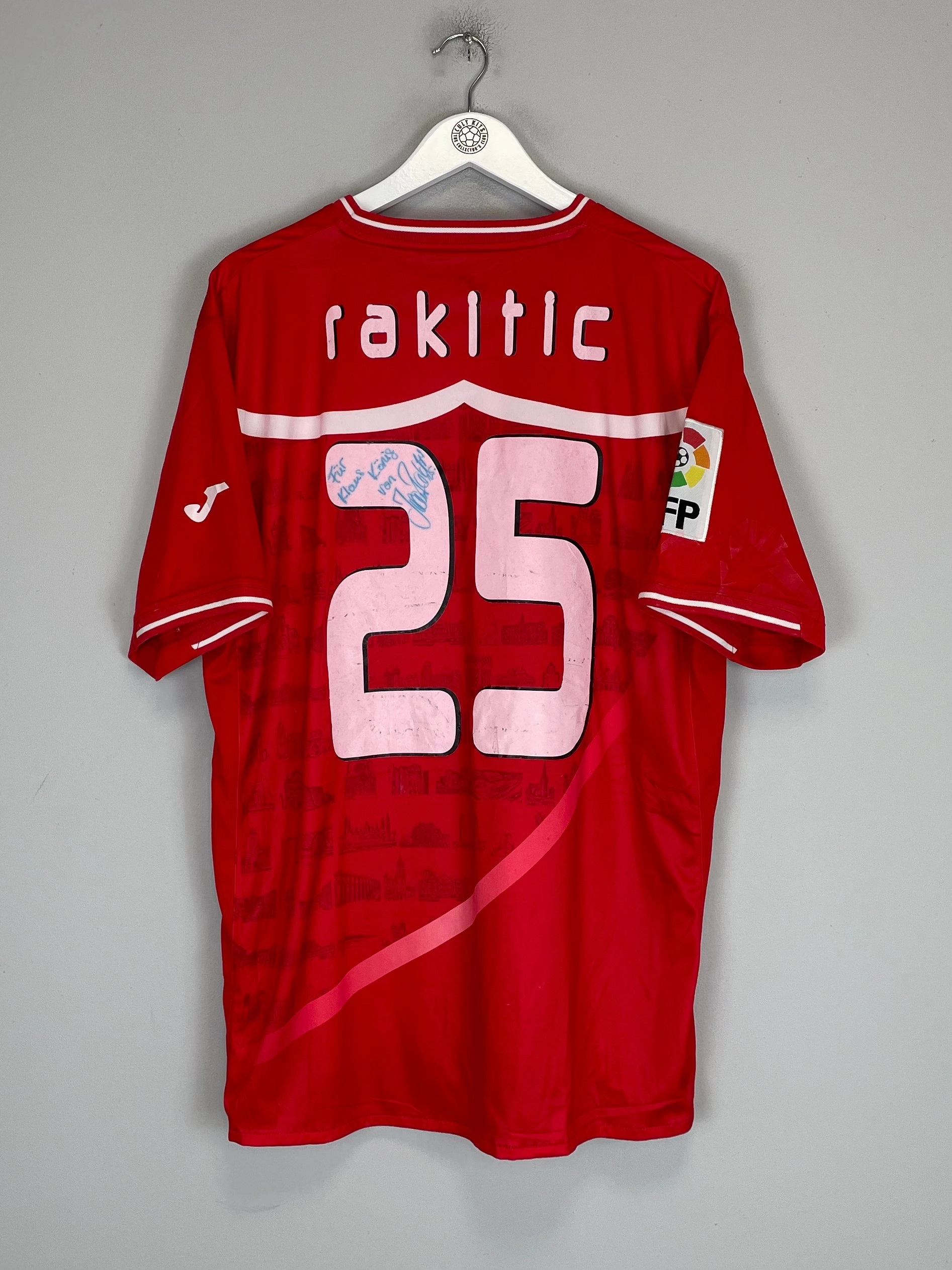 Heat Transfer Labels Quick Change 2010/11 SEVILLA RAKITIC #25 *SIGNED* AWAY SHIRT (XL) JOMA