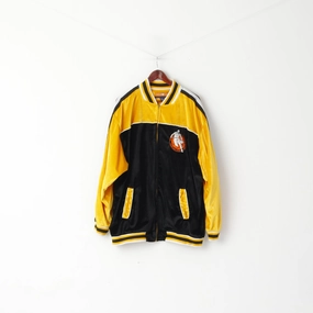 Veezo Wear Men 2XL Sweatshirt Bomber Basketball World Championship Players Club Yellow Sportswear Travel Relaxed Relaxed Look